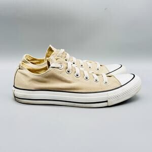 Converse Shoes Womens 8 Beige Canvas Chuck Taylor All Star Low Top Sneakers